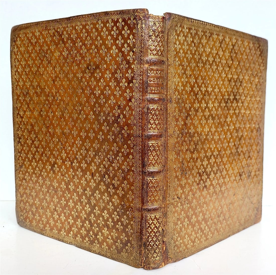 1661 AMAZING BINDING MORAL & POLITICAL MAXIMS by J.P. de la Serre FRENCH antique: Jean Puget de la Serre Les maximes Chrestiennes morales et politiques pour la conduite de la vie (Christian moral and political maxims for the conduct of life) Paris, Denys Langlois, 1661 (10) ,140 pp