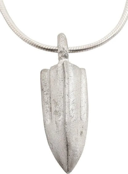 ROMAN ARROWHEAD PENDANT, 1ST-3RD CENTURY AD: 5/8" length. One of the types of small bronze cast arrowheads used widely in the ancient world. Usually lost on the battlefield and not often found in such good preservation. Excellent full trilobate 