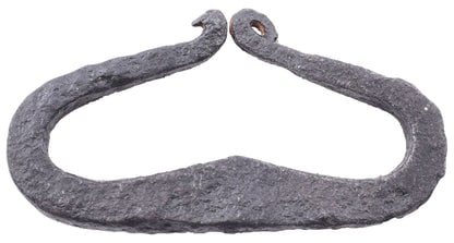 VIKING FLINT STRIKER/FIRE STARTER, 700-1000 AD: From a group of four found in the Baltic hinterland. These accords specifically with Typology of Fire Starters from the Viking Age Norway (Vikingove) first example, which the author states "The most c
