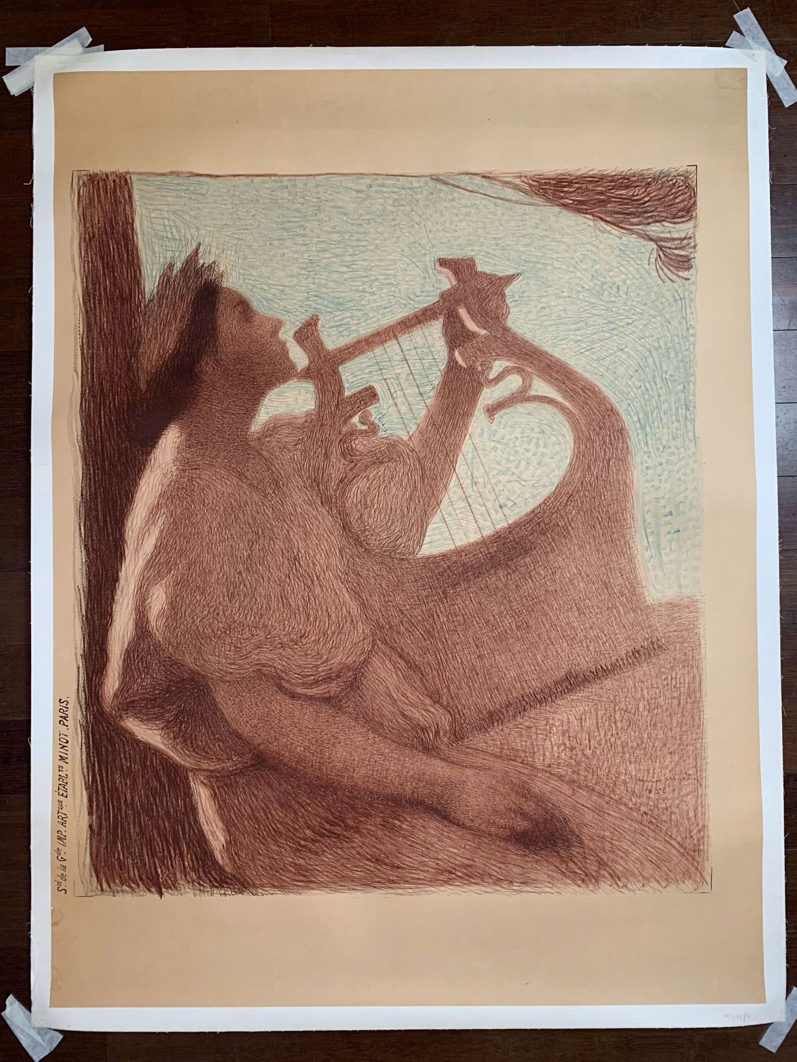 Exposition d'Art Francais - Art by Henri Martin (1906) 35.75x48 French Art Exposition Poster LB: Exposition d'Art Francais - Art by Henri Martin (1906) 35.75x48 French Art Exposition Poster LB, Please refer to the attached photos to determine the condition of this original vintage item. Note: LB