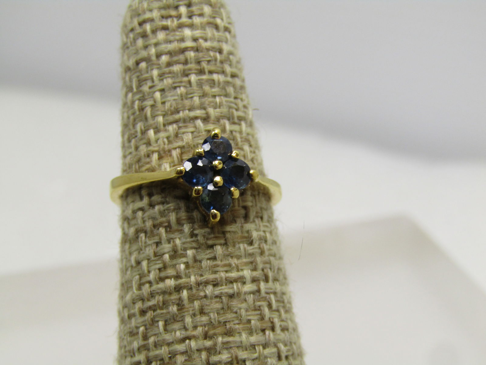 Vintage 10KT.G.F. Blue Topaz Ring, Sz. 5.25. 1980's (1 of 7)