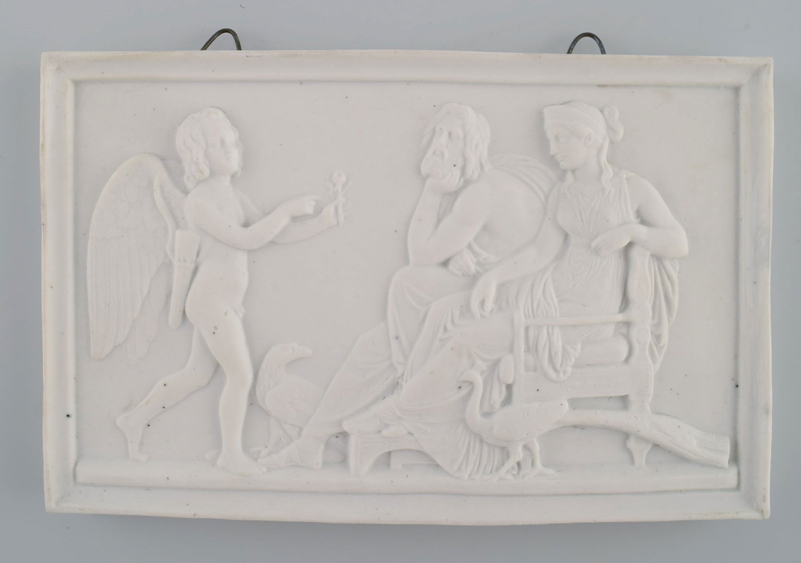 Bing and Grøndahl after Thorvaldsen. Antique biscuit wall plaque. 1870s / 80s. (1 of 5)