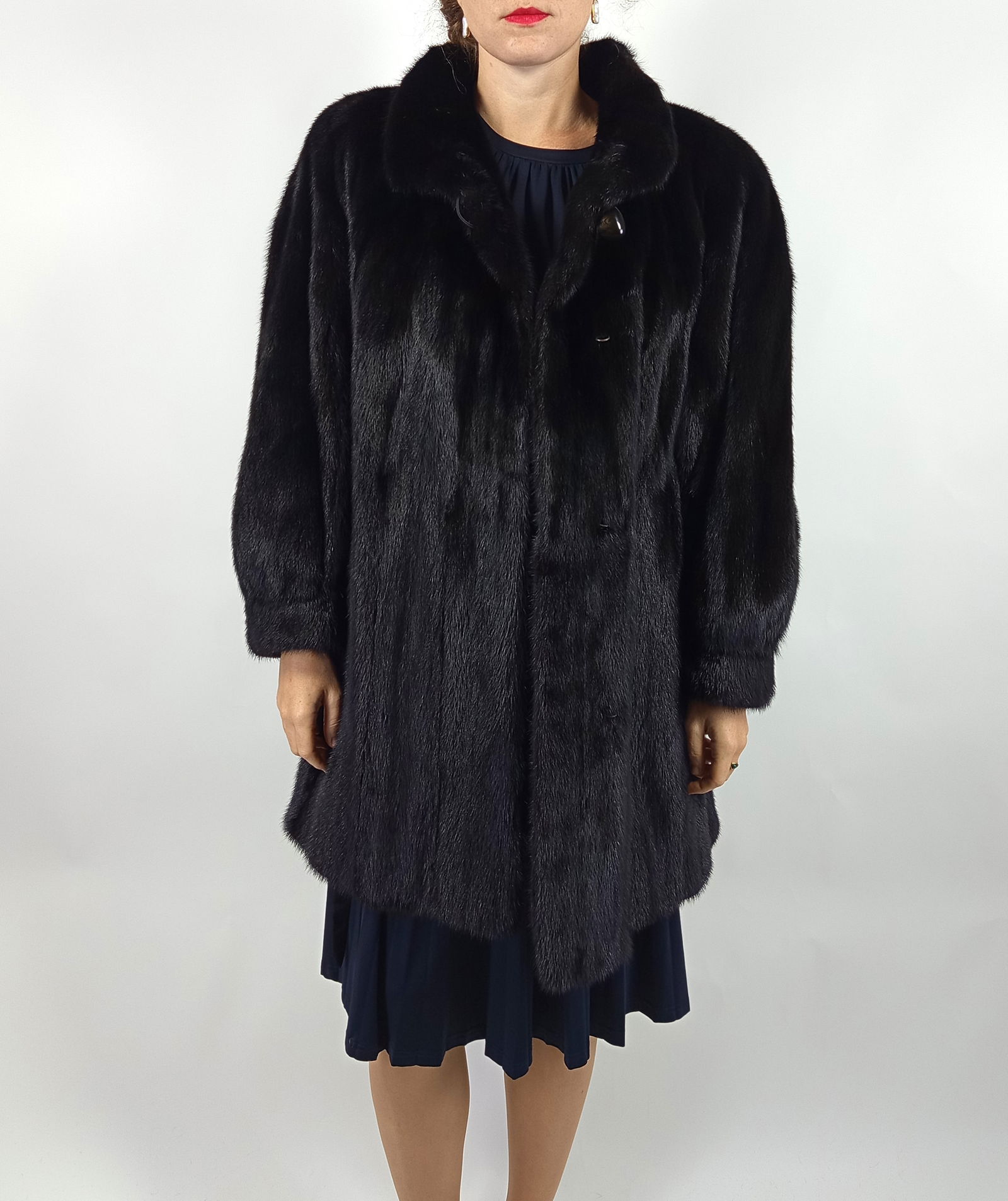 SAGA BLACK MINK FUR JACKET EU: XL ; US: 18 (1 of 11)