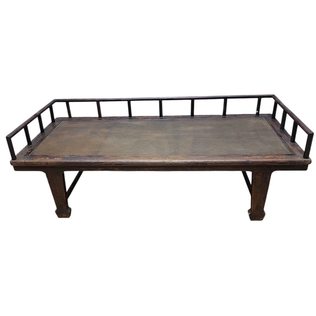 Antique Shanxi Province Elm and Rattan Inlay Opium Bed: Vintage from before 2000 Antique Shanxi Province Elm and Rattan Inlay Opium Bed All it needs is a folded quilt and a few throw pillows that match the interior design of the room. Snuggling up on this