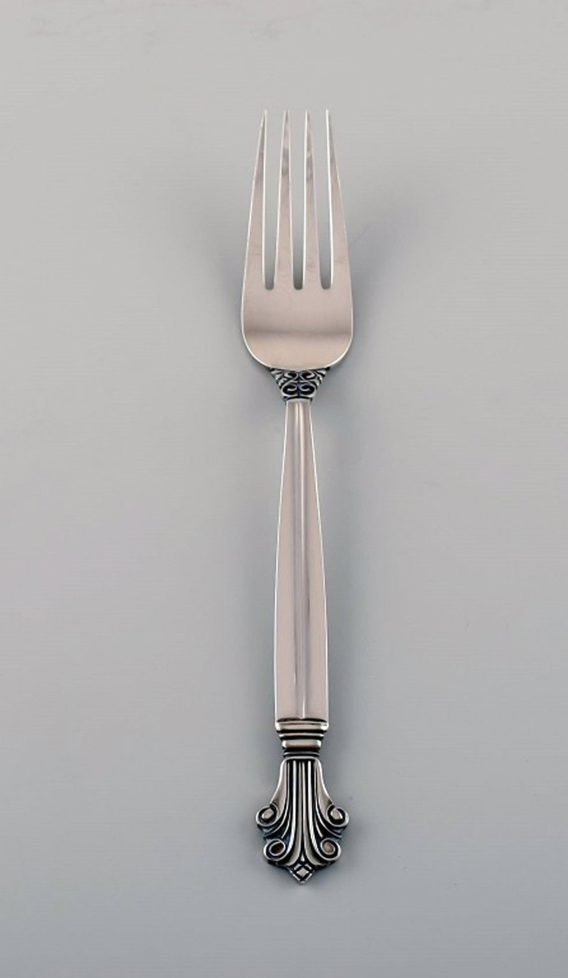 Johan Rohde for Georg Jensen. Acanthus lunch fork in sterling silver. Two pieces in stock.: Title:Johan Rohde for Georg Jensen. Acanthus lunch fork in sterling silver. Two pieces in stock. Description:Johan Rohde for Georg Jensen. Acanthus lunch fork in sterling silver. Two pieces in stock.