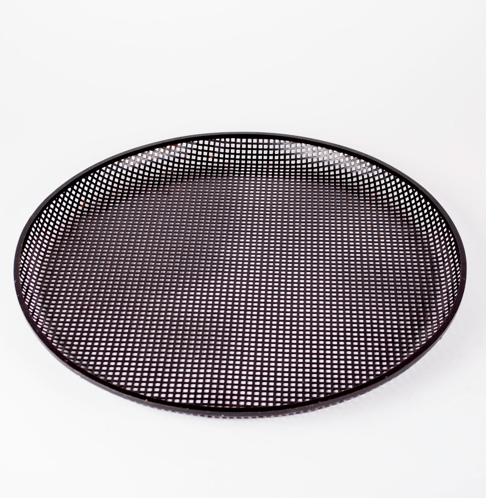 Mategot mid century black round Tray square rigitulle (1 of 5)