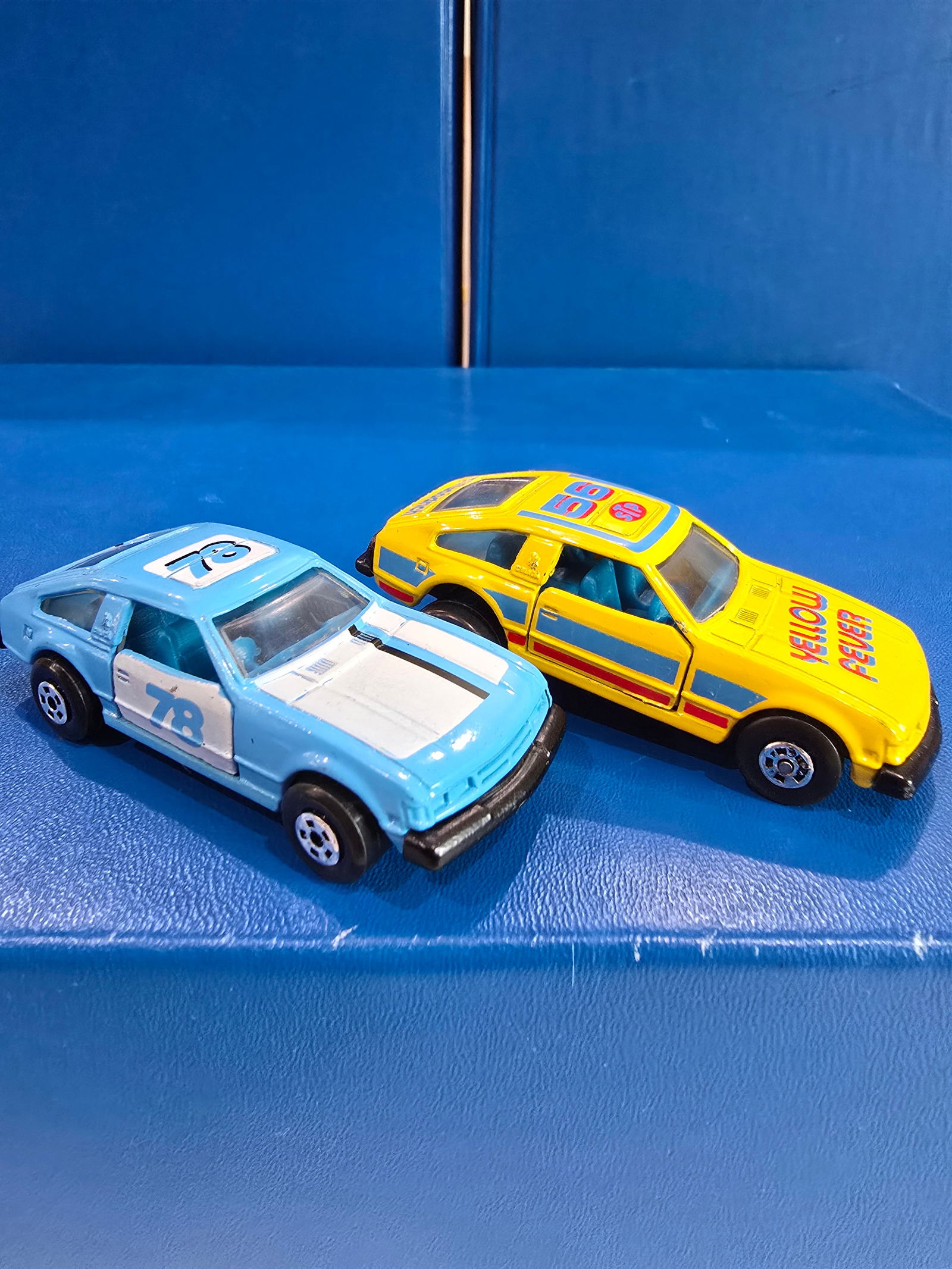 blue, blue interior, black Hong Kong base, #78 lable, Yellow, Blue interior, black Hing Kong base,: Title: Matchbox Lot of Celica GT'sDescription: blue, blue interior, black Hong Kong base, #78 lable, Yellow, Blue interior, black Hing Kong base, clear galss, 5 spoke wheels, #56 Yellow Fever BF Goodr
