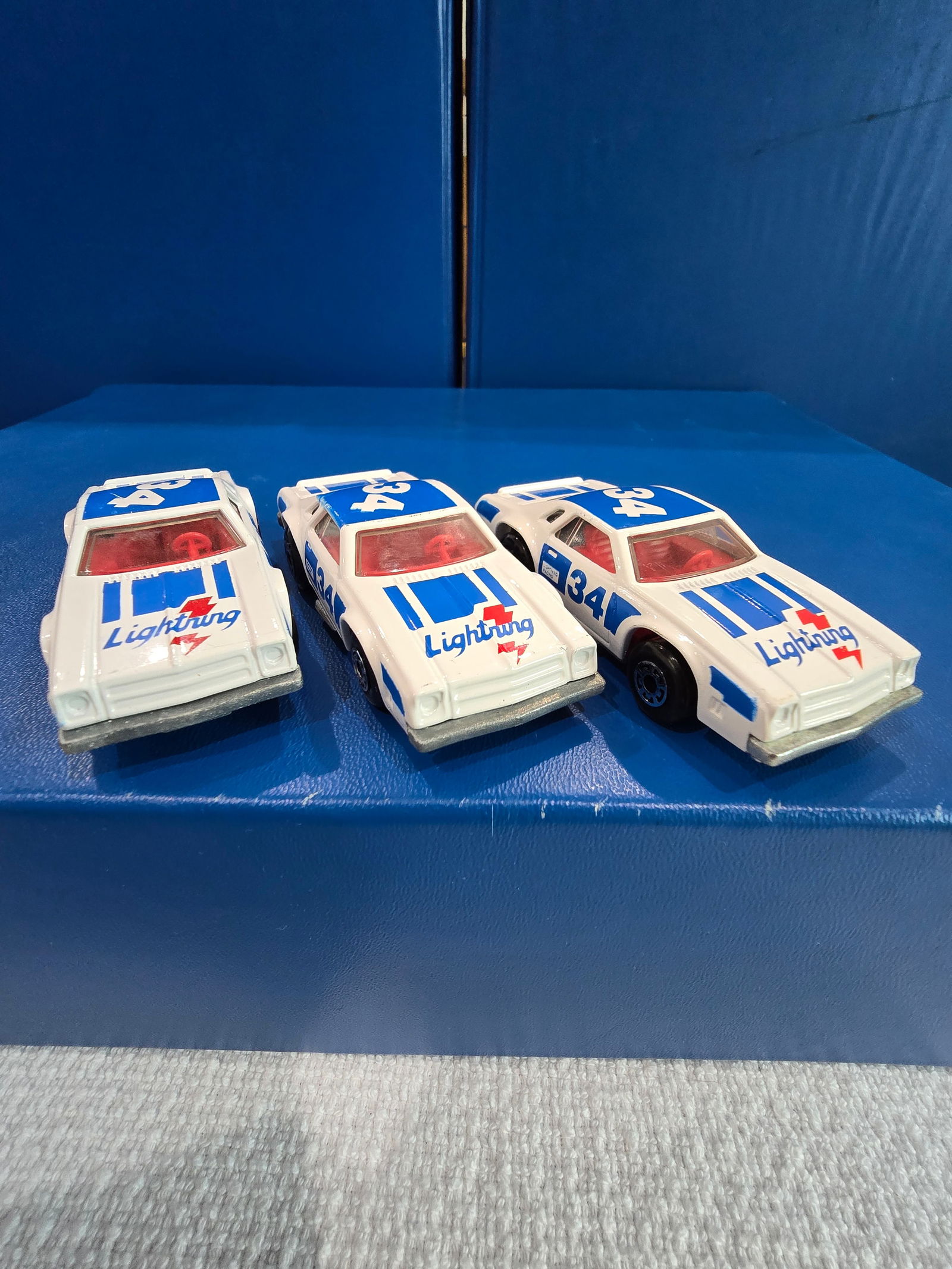 White with Lightin lable, England silver unpainted base: Title: Matchbox Lot of Pro StockersDescription: White with Lightin lable, England silver unpainted baseDate/Period: 1980Materials: MetalDimensions: 1/64 Reserve: $9.00 Shipping: Domestic: Fla