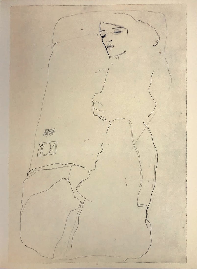 1968 Egon Schiele Lithograph 23 The dancer Moa (1 of 1)
