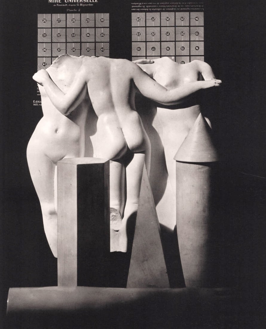 MAN RAY - Untitled, c. 1936: Artist: MAN RAY Print Title: Untitled, c. 1936 Medium: Duotone Photolithograph Printed 1980s in Germany Image size (inches) approx. 9.5 x 7.5” Man Ray was an American visual artist who spent mos