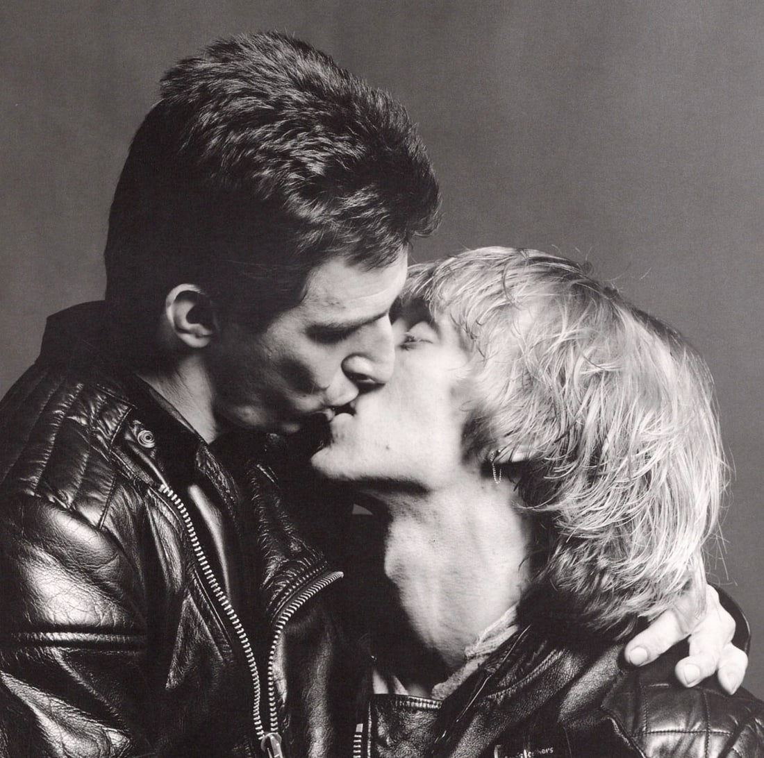 MAPPLETHORPE - Larry and Bobby Kissing, 1979: Artist: MAPPLETHORPE Print Title: Larry and Bobby Kissing, 1979 Medium: Duotone Print Printed 1990s in Italy Image size (inches) approx. 7.5 x 7.5” Robert Mapplethorpe was an American photograph