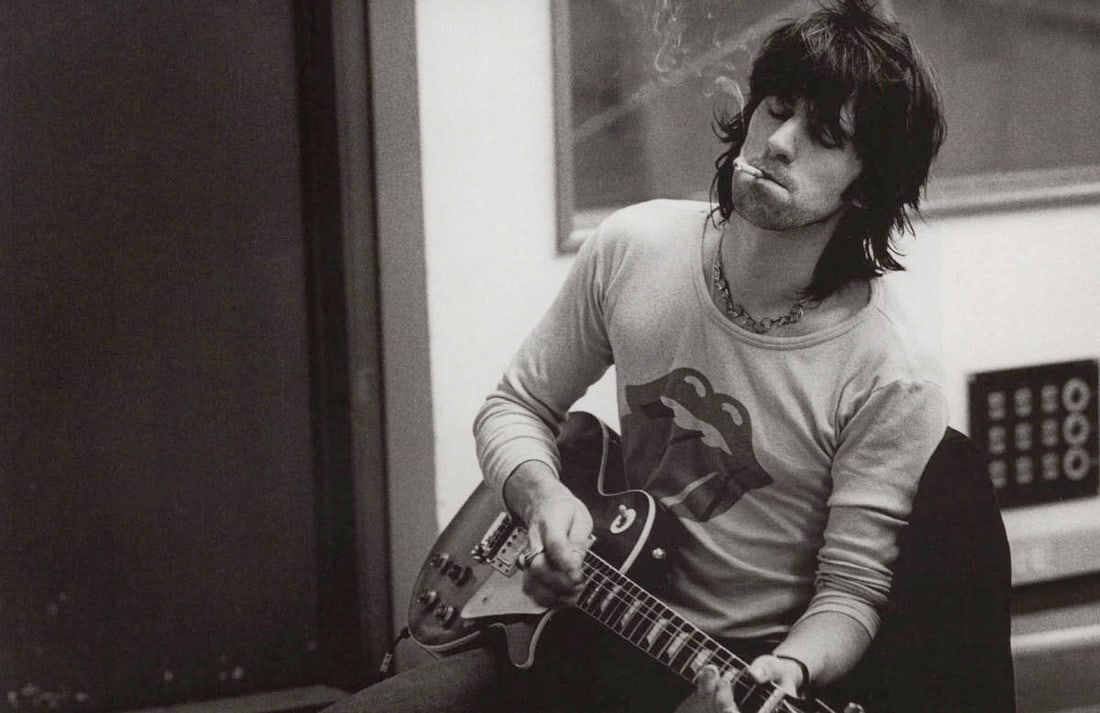 JIM MARSHALL - Keith Richards, Exile on Main St. sessions, 1972: Artist: JIM MARSHALL Print Title: Keith Richards, Exile on Main St. sessions, 1972 Printing Date: 1990’s Medium: Duotone Print Printed in: Italy Image Size: approx. 5 x 8” Jim Marshall1936