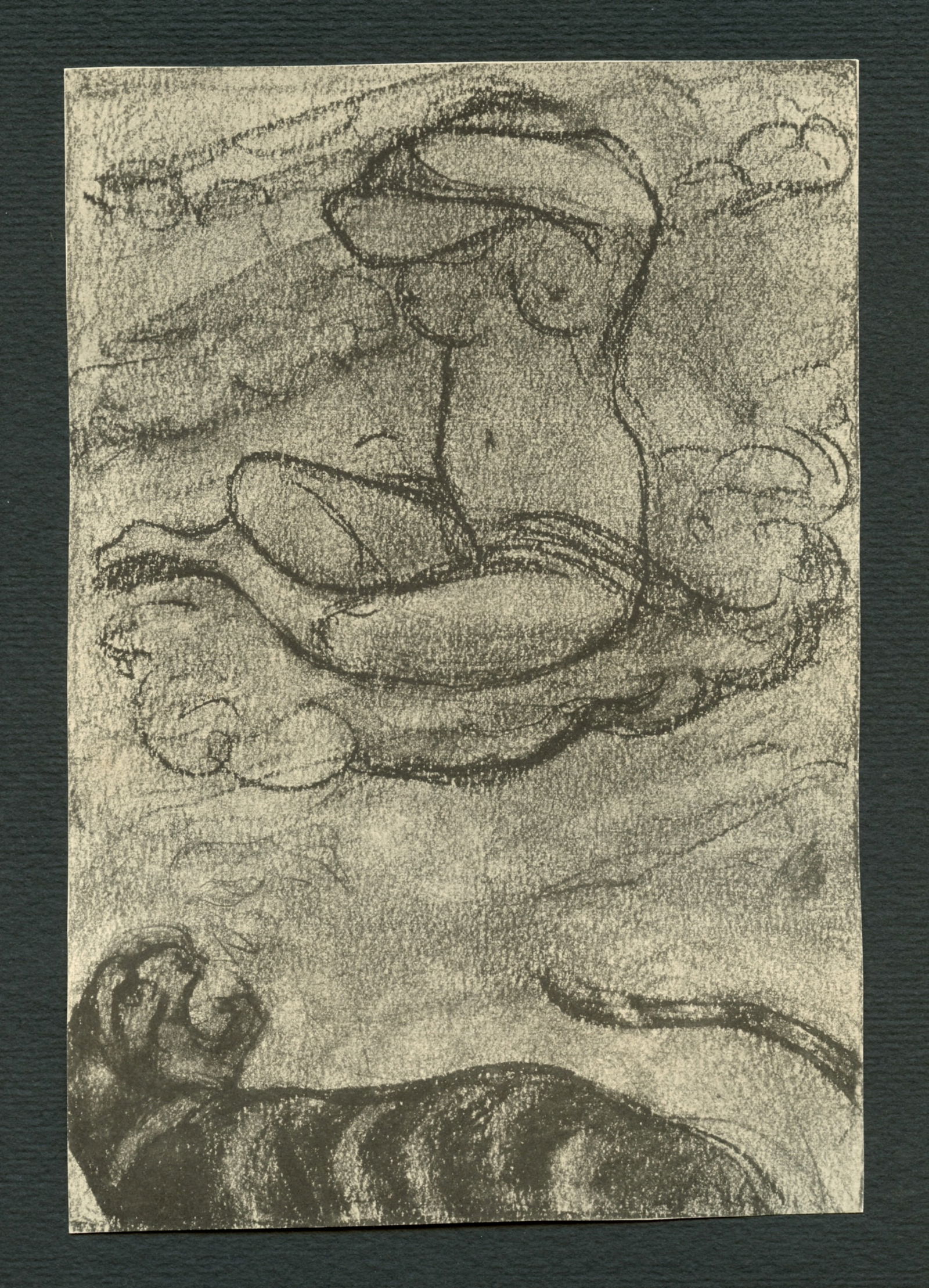 Franz Marc "The hellish journey of Ishtar" 1917: Die Höllenfahrt der Ishtar Medium: collotype (after the drawing). Printed in 1917 and published in Munich in an edition of 110 by Franz Hanfstaengl for the rare "Stella Peregrina" portfolio. Imag