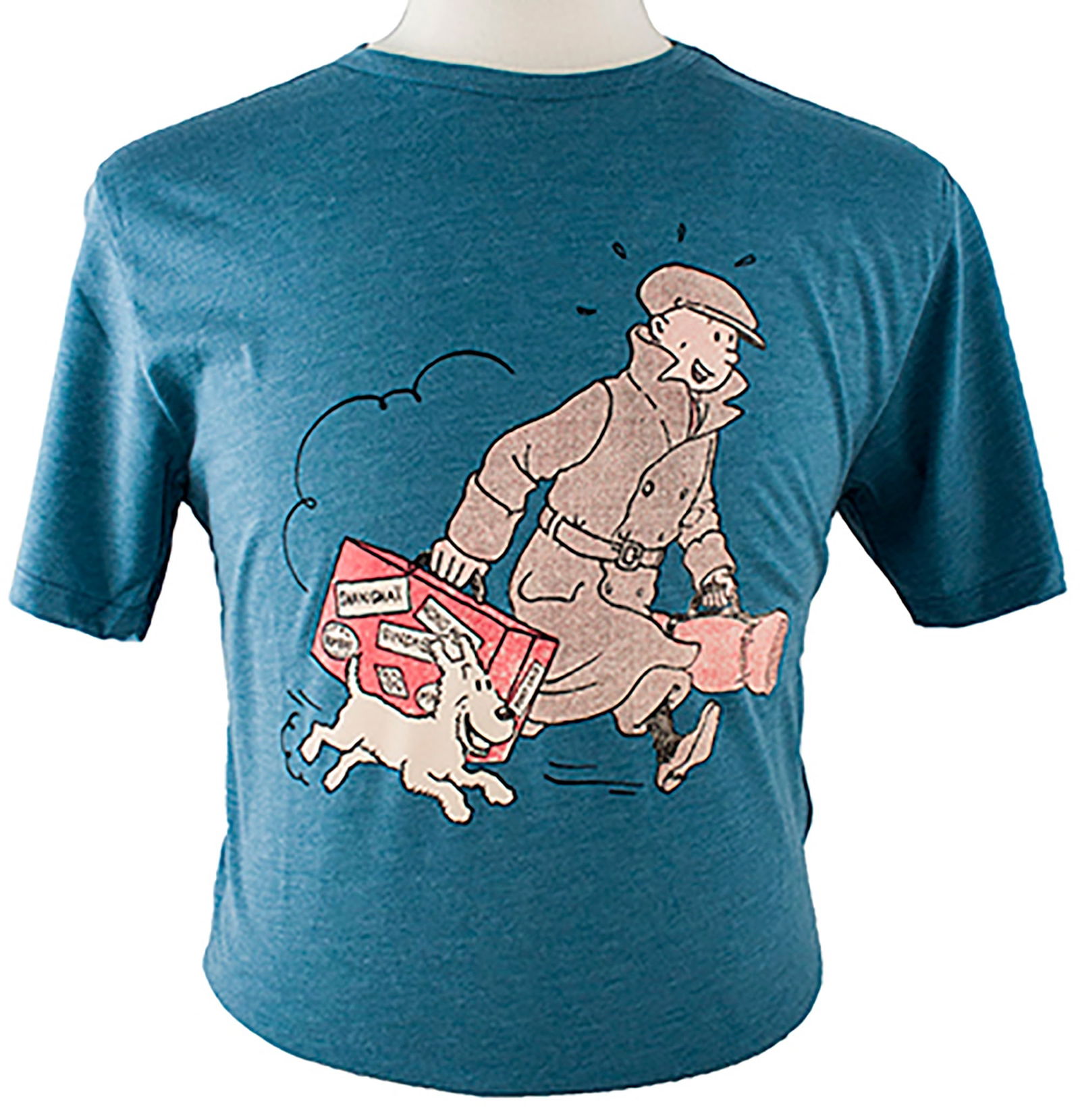 Tintin: Homecoming: Title:Tintin: Homecoming Artist:Herge Description:Tintin: Homecoming by Herge, 2017 Unsigned T-Shirt. Paper size is , with an image size of . The T-Shirt is from an unknown edition size. and is not fr