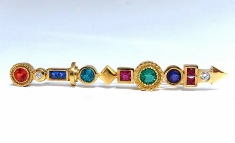 Directional Pin / Hair Pin 14 Karat Colors & Pride Statement