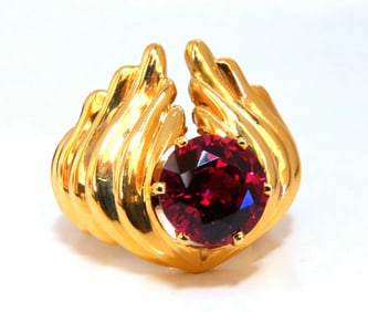 2.02ct Natural Tourmaline Solitaire Ring 14kt Eagle Wing Wrap