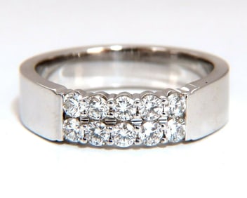 .60ct Natural Round Diamonds Double Row Common Prong Band 14 Karat