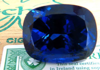 GIA Certified 58.21ct Natural Blue Cushion Cut Tanzanite Magnificent+