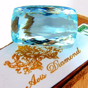 GIA Certified 157.55ct Natural Aqua Blue Cushion Cut Aquamarine Magnificent+