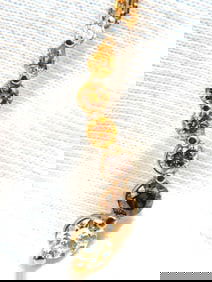 2.06CT NATURAL FANCY YELLOW ORANGE BROWN LIGHT PINK DIAMOND PENDANT CHAIN+