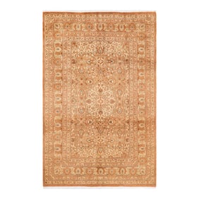 Mogul, One-of-a-Kind Hand-Knotted Area Rug - Yellow, 6' 1" x 9' 5"