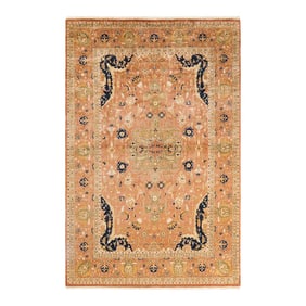 Mogul, One-of-a-Kind Hand-Knotted Area Rug - Brown, 6' 0" x 9' 3"