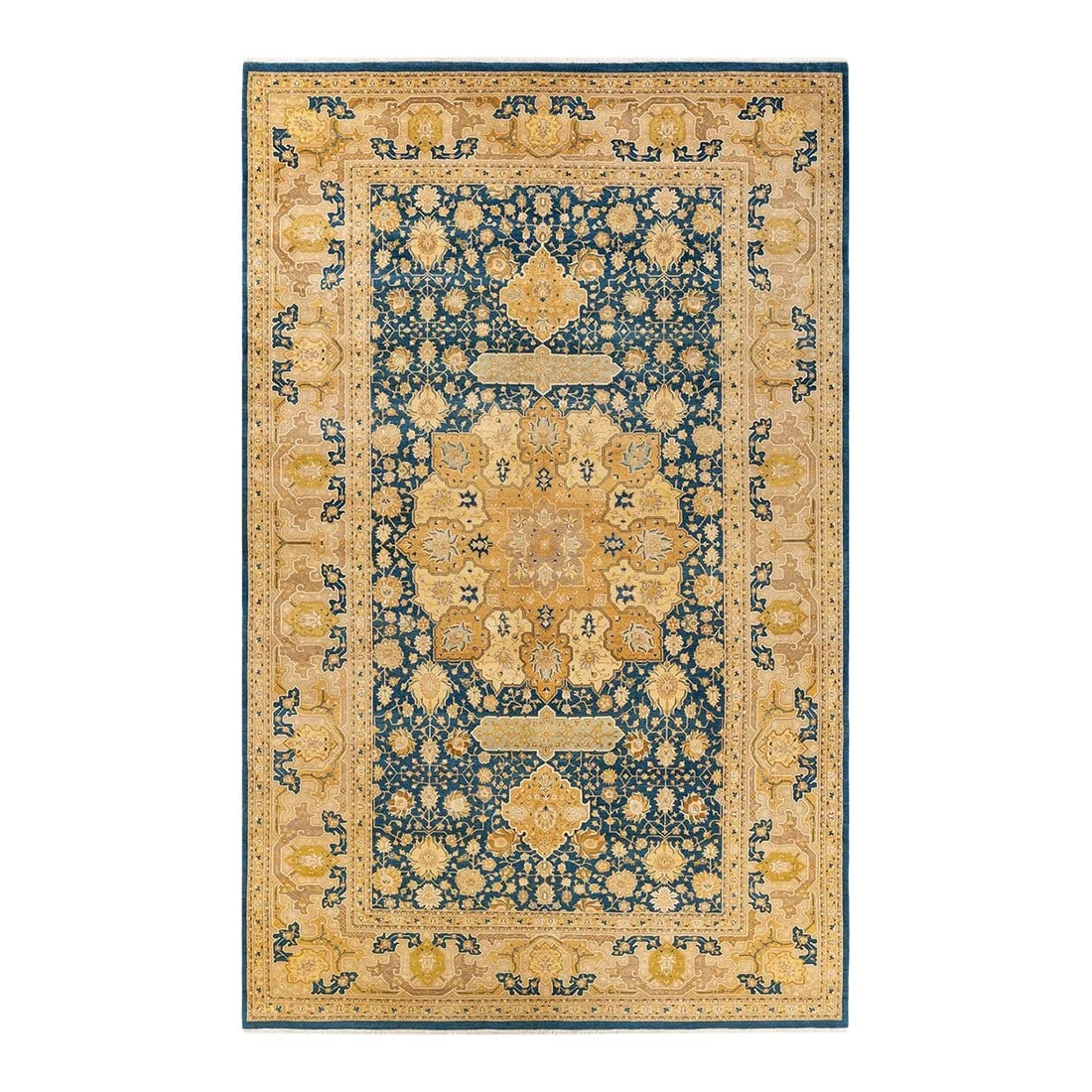 Mogul, One-of-a-Kind Hand-Knotted Area Rug - Blue, 8' 2" x 13' 3" (1 of 8)