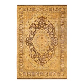 Mogul, One-of-a-Kind Hand-Knotted Area Rug - Brown, 6' 1" x 9' 0"