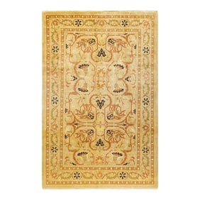 Mogul, One-of-a-Kind Hand-Knotted Area Rug - Yellow, 6' 1" x 9' 4"