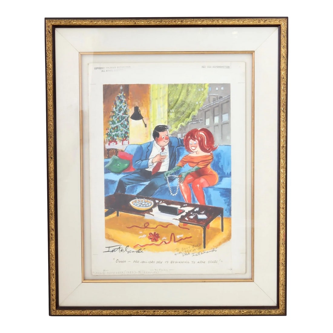 Original Phil Interlandi Playboy Cartoon | December 1983 Issue (1 of 4)