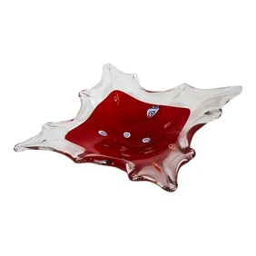 Murano Glass Splash Style Dish Millefiori - Made in Italy