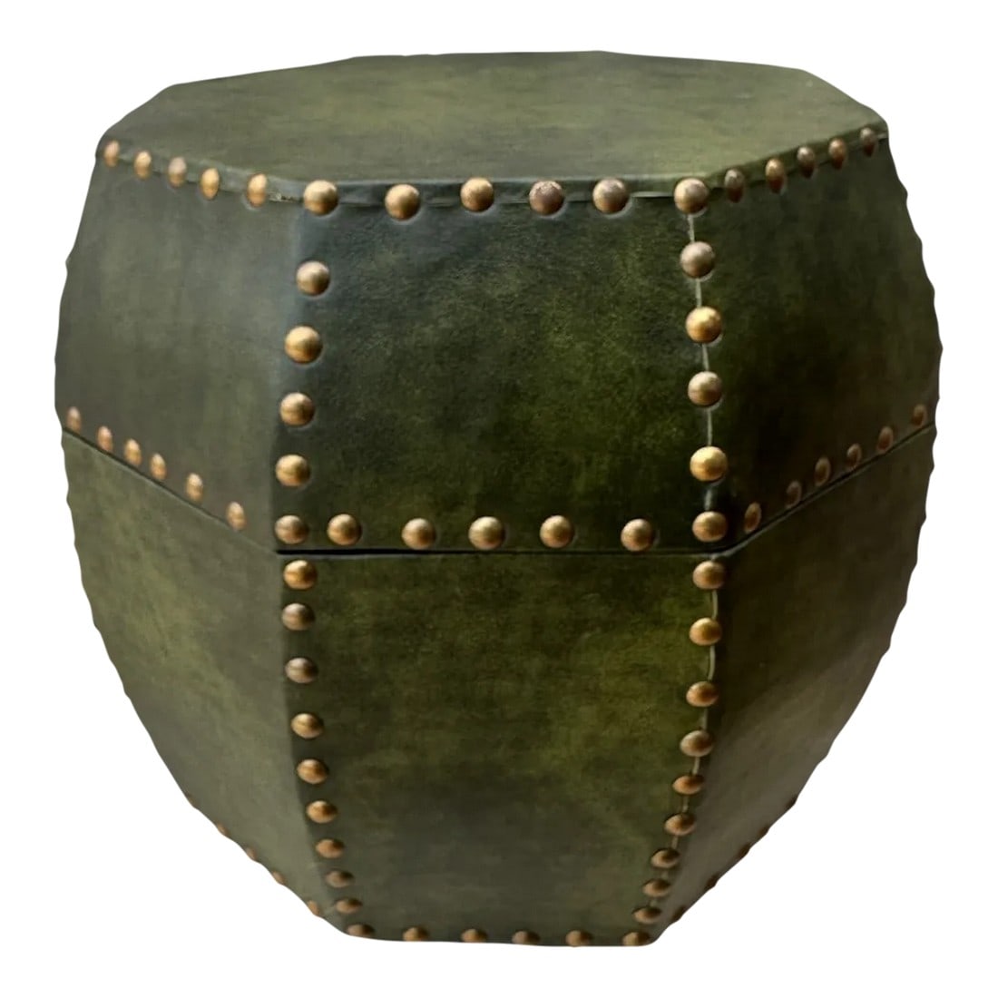 Faux Leather Studded Octagonal Storage Box (1 of 6)