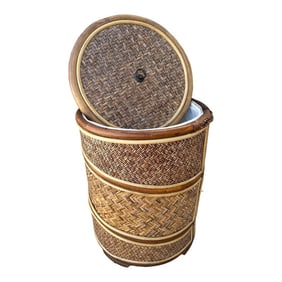 Coastal Bent Bamboo/Rattan Hamper