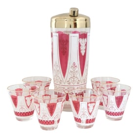 Midcentury Cocktail Set W/ Shaker