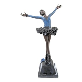 Pierre Le Faguays Ballerine C.1930 Ballerina Bronze Sculpture 25.5" Tall
