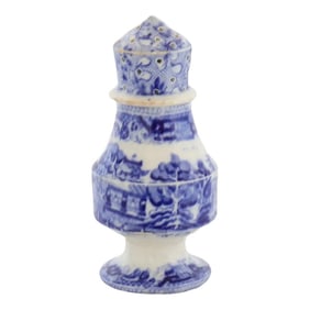 1850s Pearlware Willow Pepper Pot