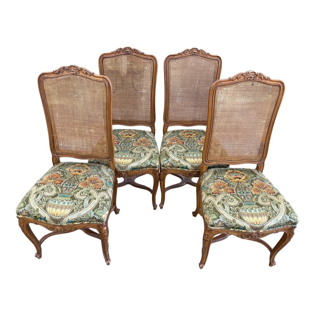 4 John Widdicomb Cane Back French Country Louis XV Style Dining Chairs (1 of 11)
