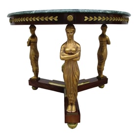 French Empire Style Gueridon Center or Grand Entryway Table