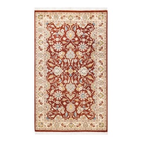 Mogul, One-of-a-Kind Hand-Knotted Area Rug - Orange, 3' 3" x 5' 4"