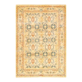 Mogul, One-of-a-Kind Hand-Knotted Area Rug - Ivory, 6' 2" x 8' 8"