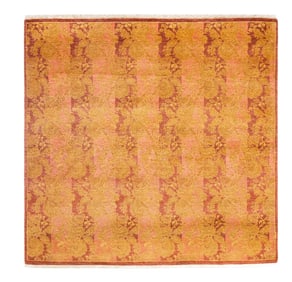 Mogul, One-of-a-Kind Hand-Knotted Area Rug - Pink, 4' 7" x 4' 7"