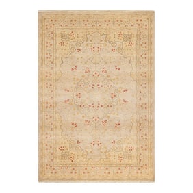 Mogul, One-of-a-Kind Hand-Knotted Area Rug - Ivory, 4' 3" x 6' 1"