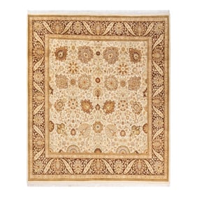 Mogul, One-of-a-Kind Hand-Knotted Area Rug - Ivory, 6' 3" x 6' 7"