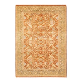 Mogul, One-of-a-Kind Hand-Knotted Area Rug - Brown, 6' 4" x 8' 10"