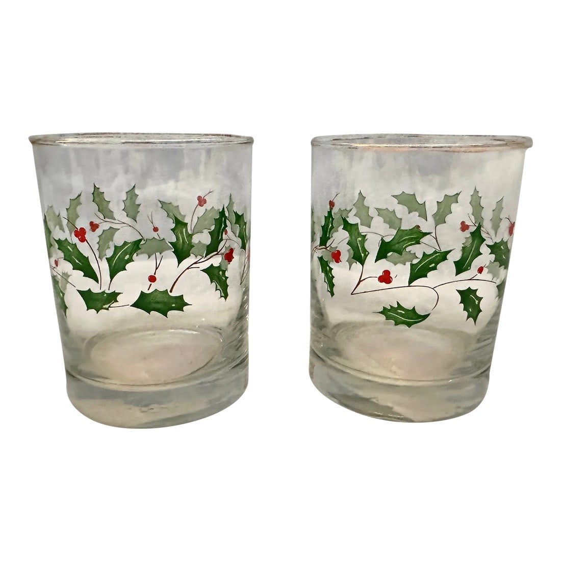 Vintage Lenox Holiday Double Old Fashion Glassware-A Pair (1 of 5)