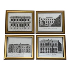 Vintage Historical Buildings Set of 4 England