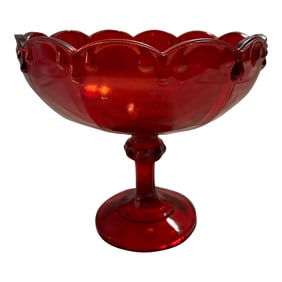 Vintage Indiana Glass Ruby Red Candy Dish