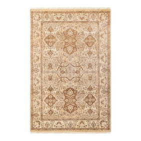 Mogul, One-of-a-Kind Hand-Knotted Area Rug - Yellow, 4' 0" x 6' 2"