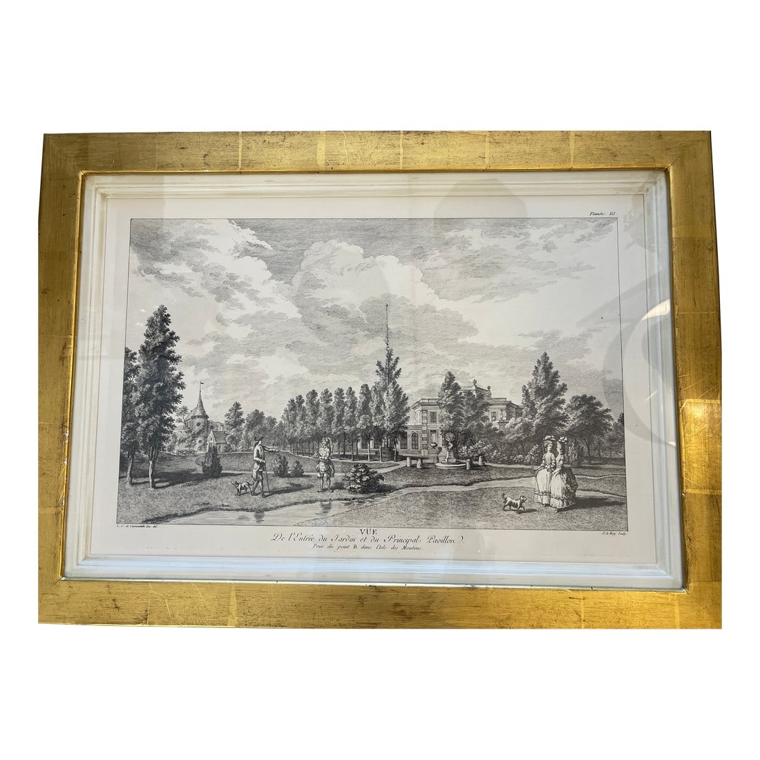 18Th. C. French Print of Versailles Gardens (1 of 12)