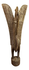 Monumental Senufo Hornbill Bird Sculpture, 20th Century